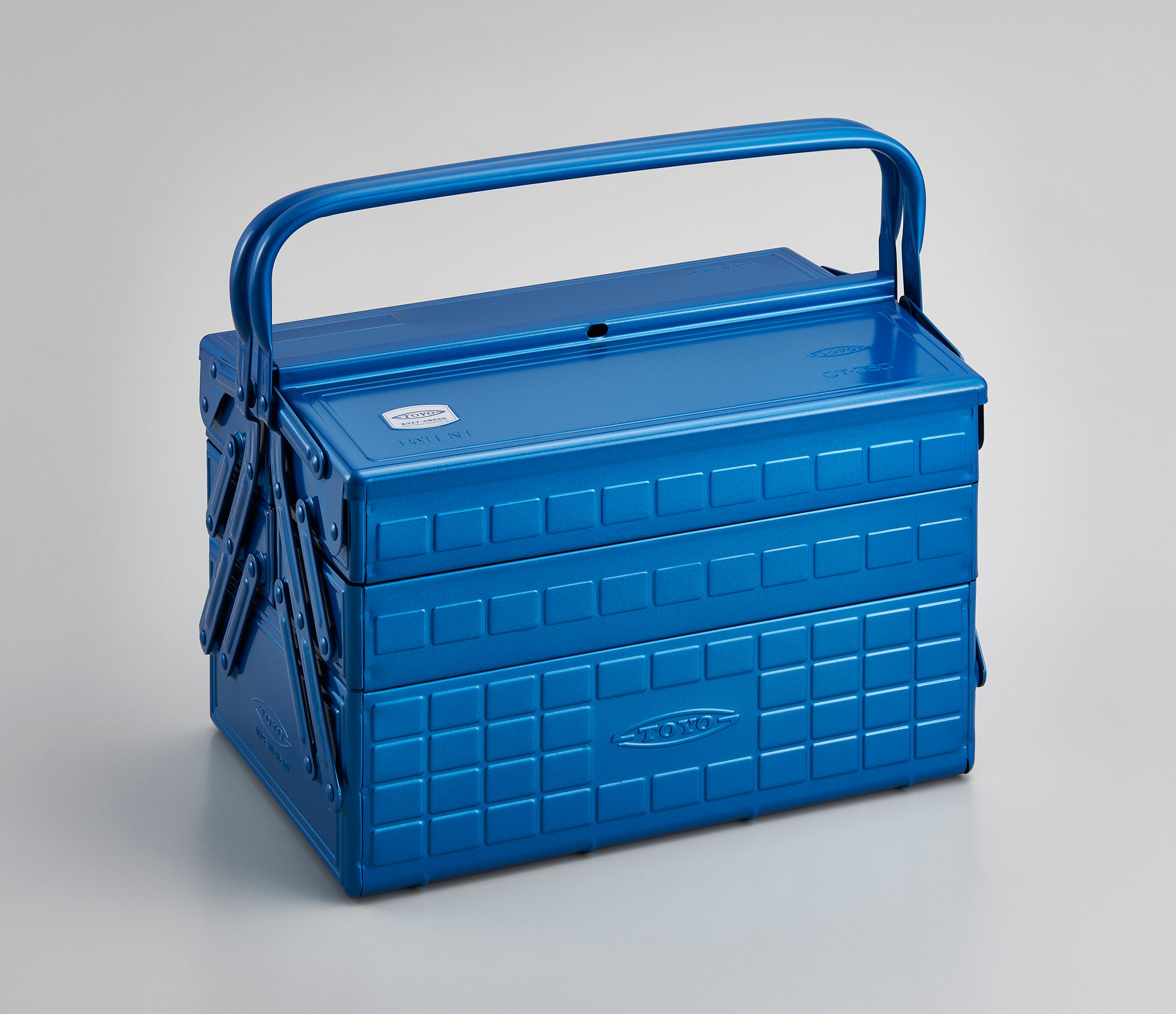 Toyo Steel Toolbox with Cantilever Lid and Upper Storage Trays