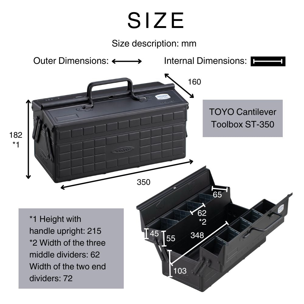 TOYO Cantilever Toolbox ST-350 BG (Beige)