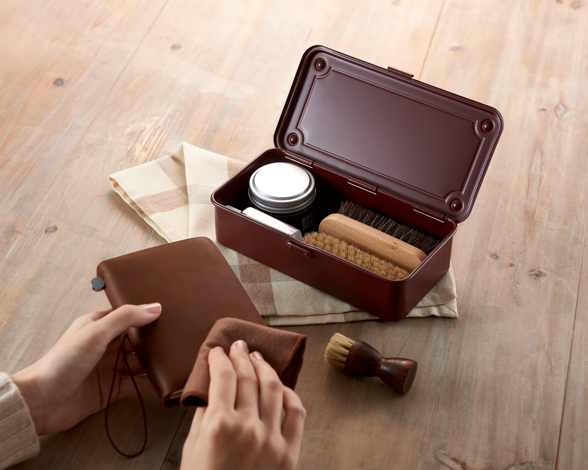 TOYO Trunk Shape Toolbox T-190 AB (Antique Brown) | 東洋スチール