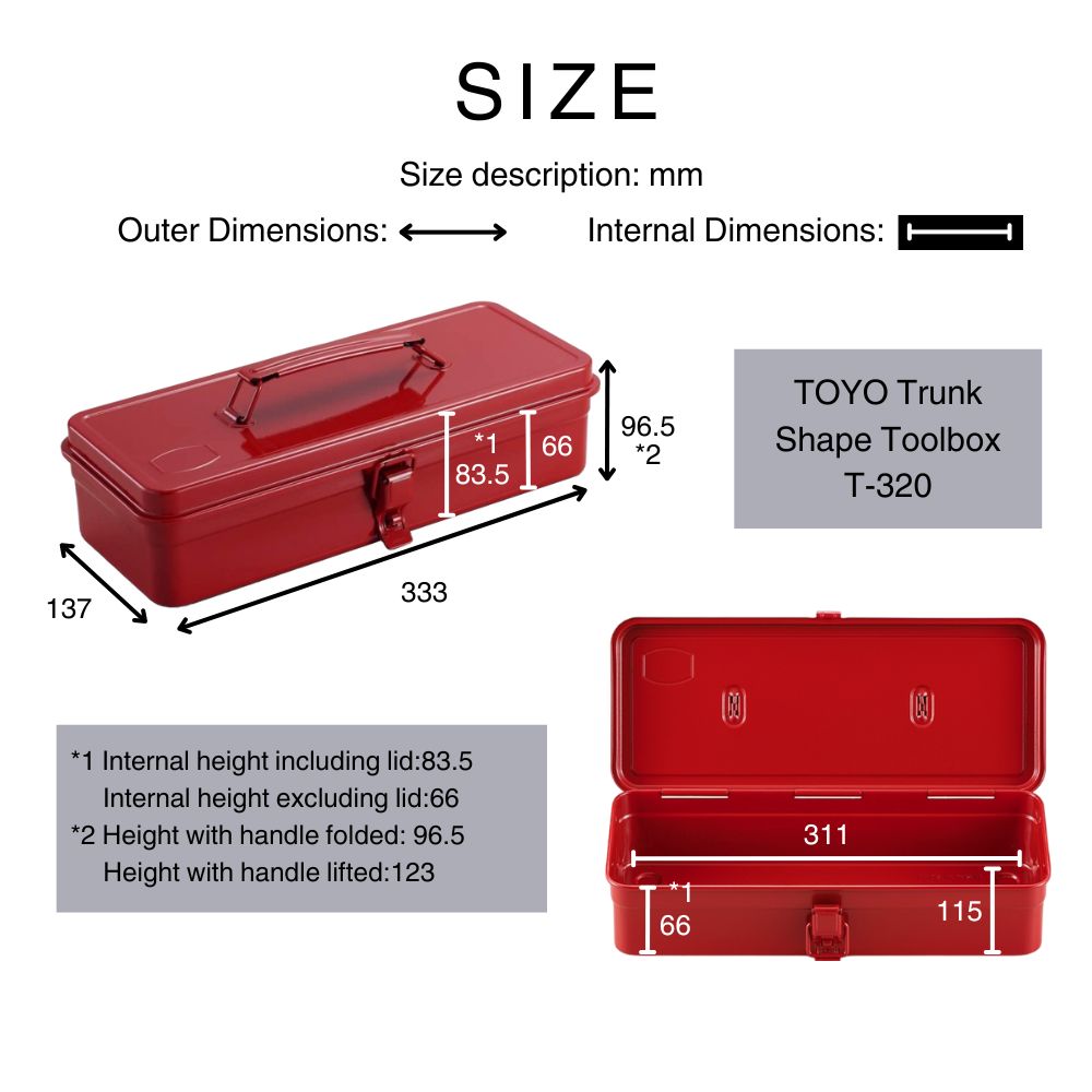 TOYO Trunk Shape Toolbox T-320 FM (Fujimurasaki)*Light purple